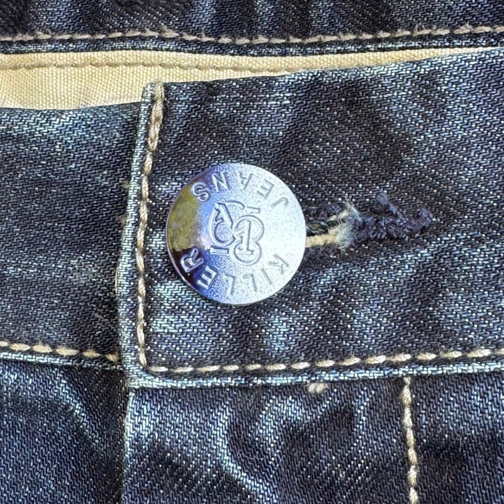 Killer Jeans Mens Jeans Size 36x29 Straight Leg Blue Denim Dark Wash Careless - Picture 14 of 16